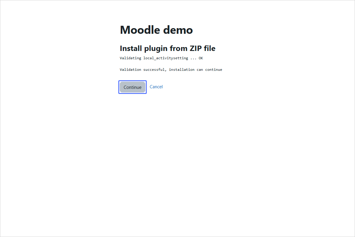 Confirming Plugin Installation