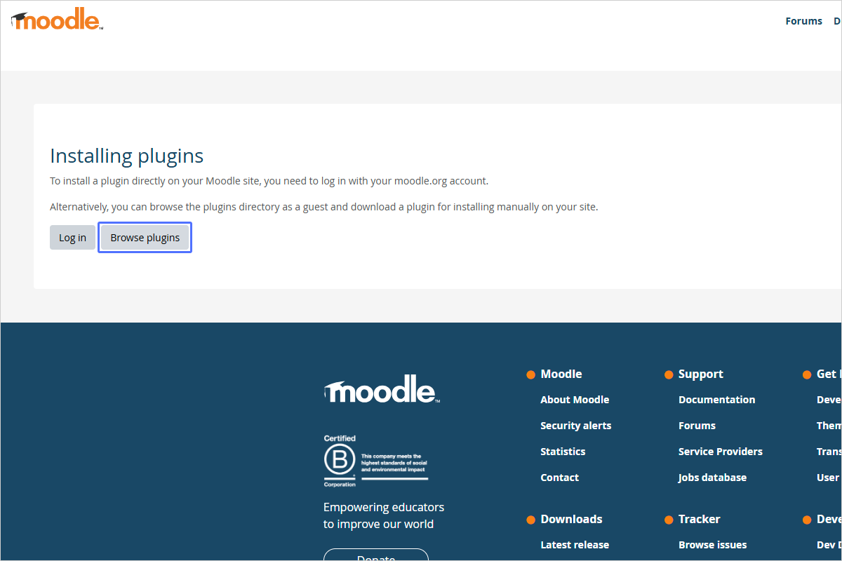 Browsing Available Plugins